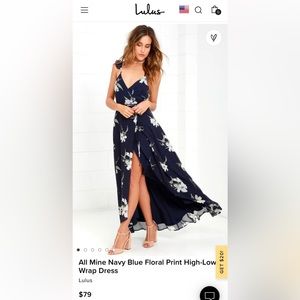 Lulus maxi wrap dress.